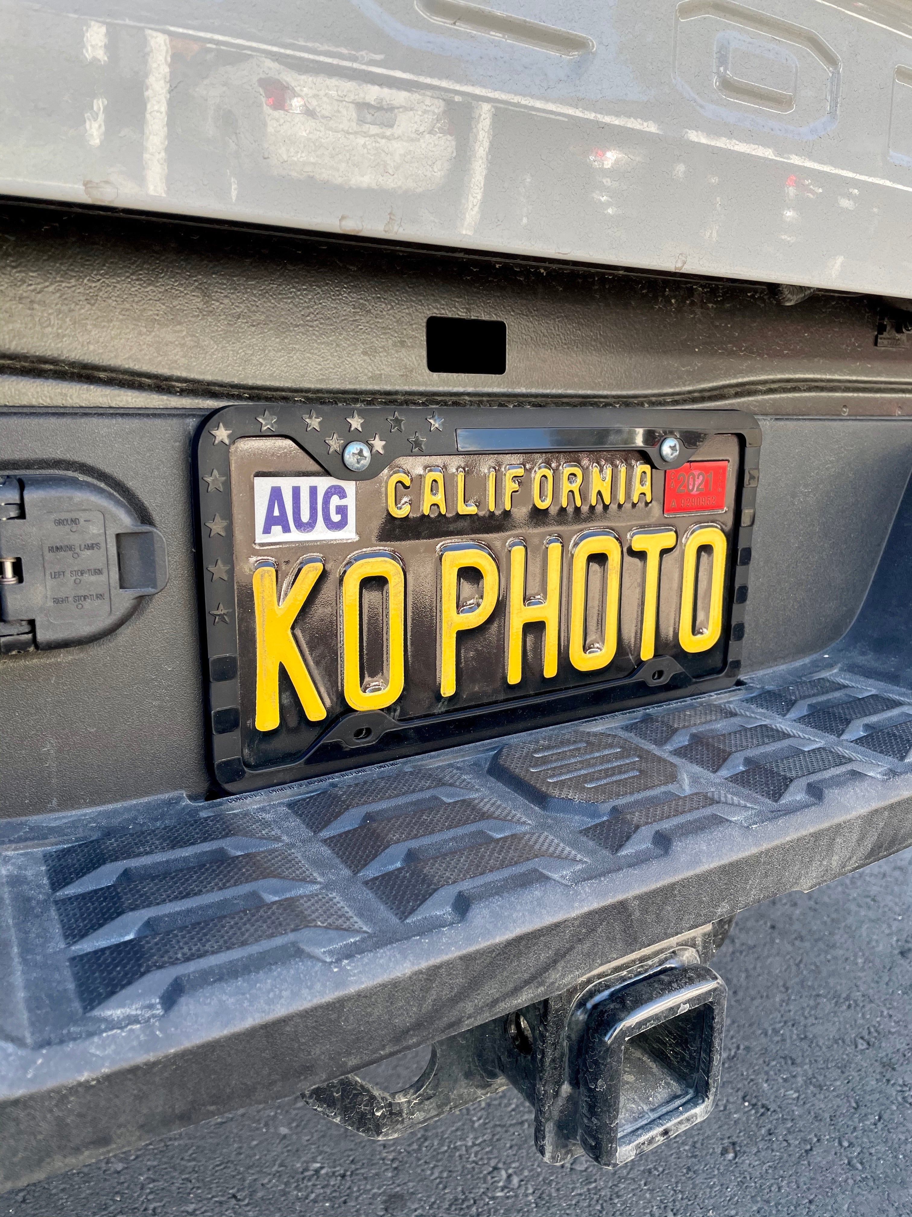 Silicone American Flag License Plate Frame