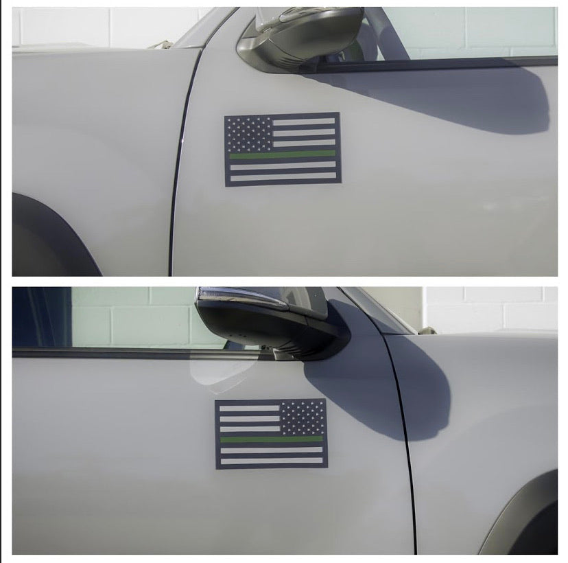 Black American Flag Vehicle Magnets