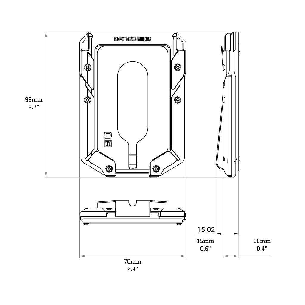 M4 Maverick Rail Wallet with Titanium Clip