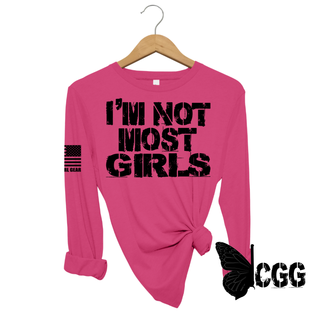 Women's "Not Most Girls" Long Sleeve T-shirt