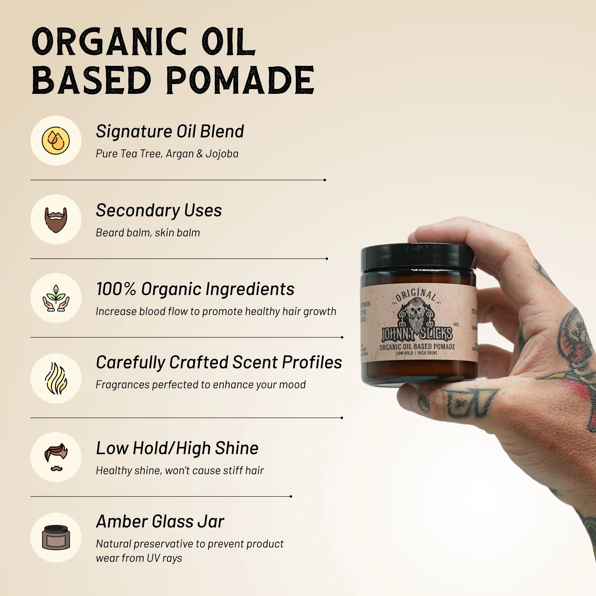 Organic Oil Based Pomade