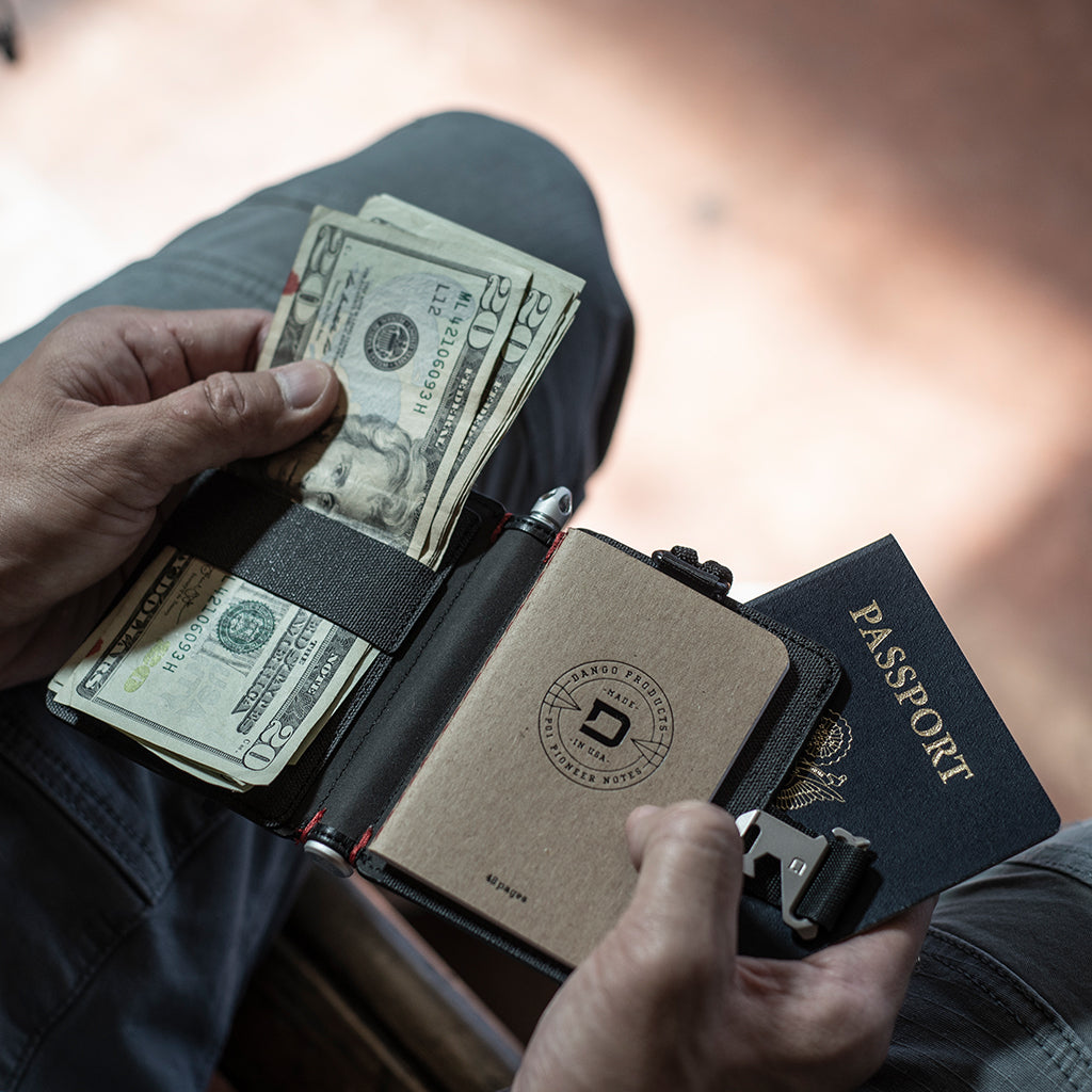 P01 Pioneer Travel Wallet with Pen & Notebook