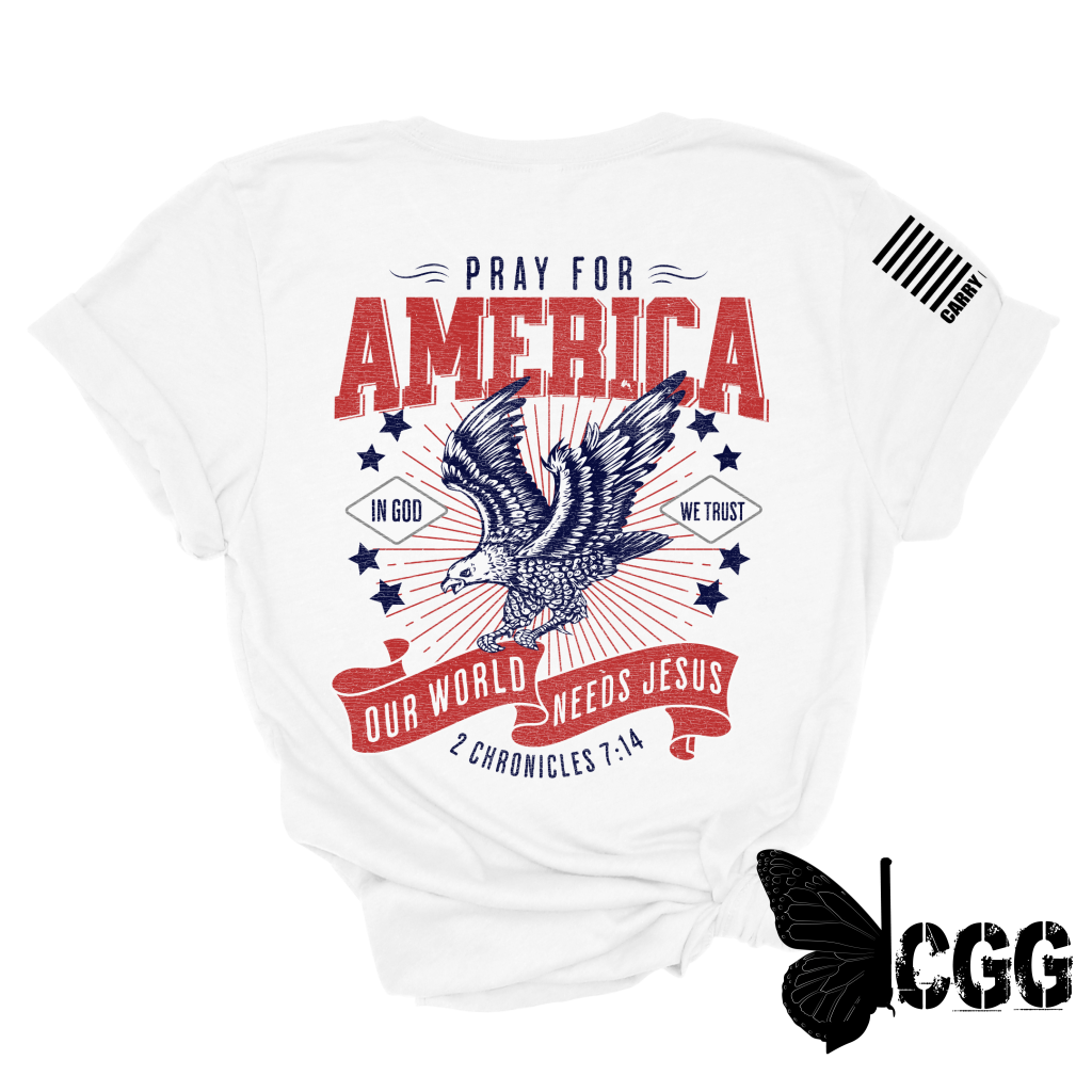 Women's "Pray for America" Patriotic T-shirt