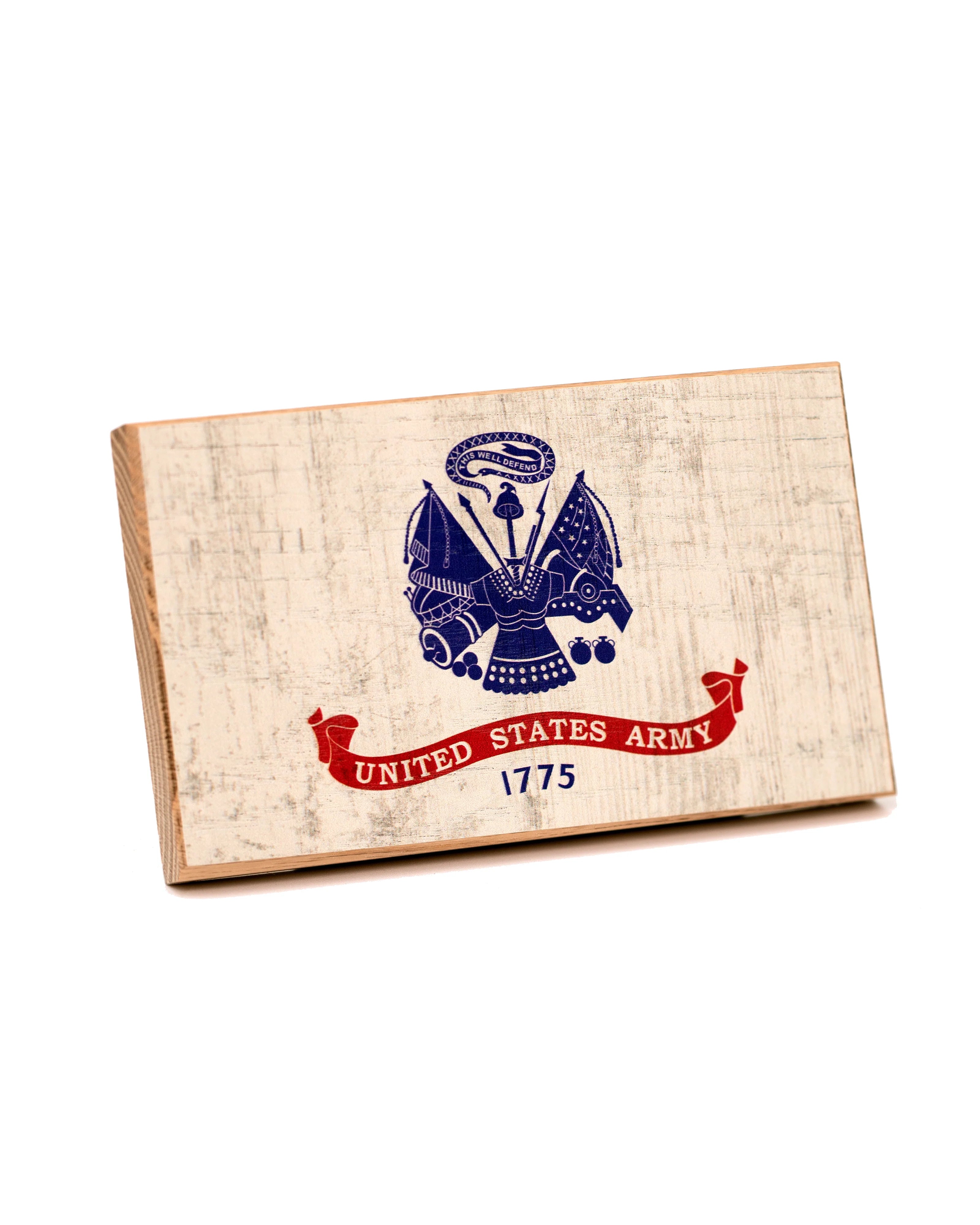 Army Wooden Desk Flag