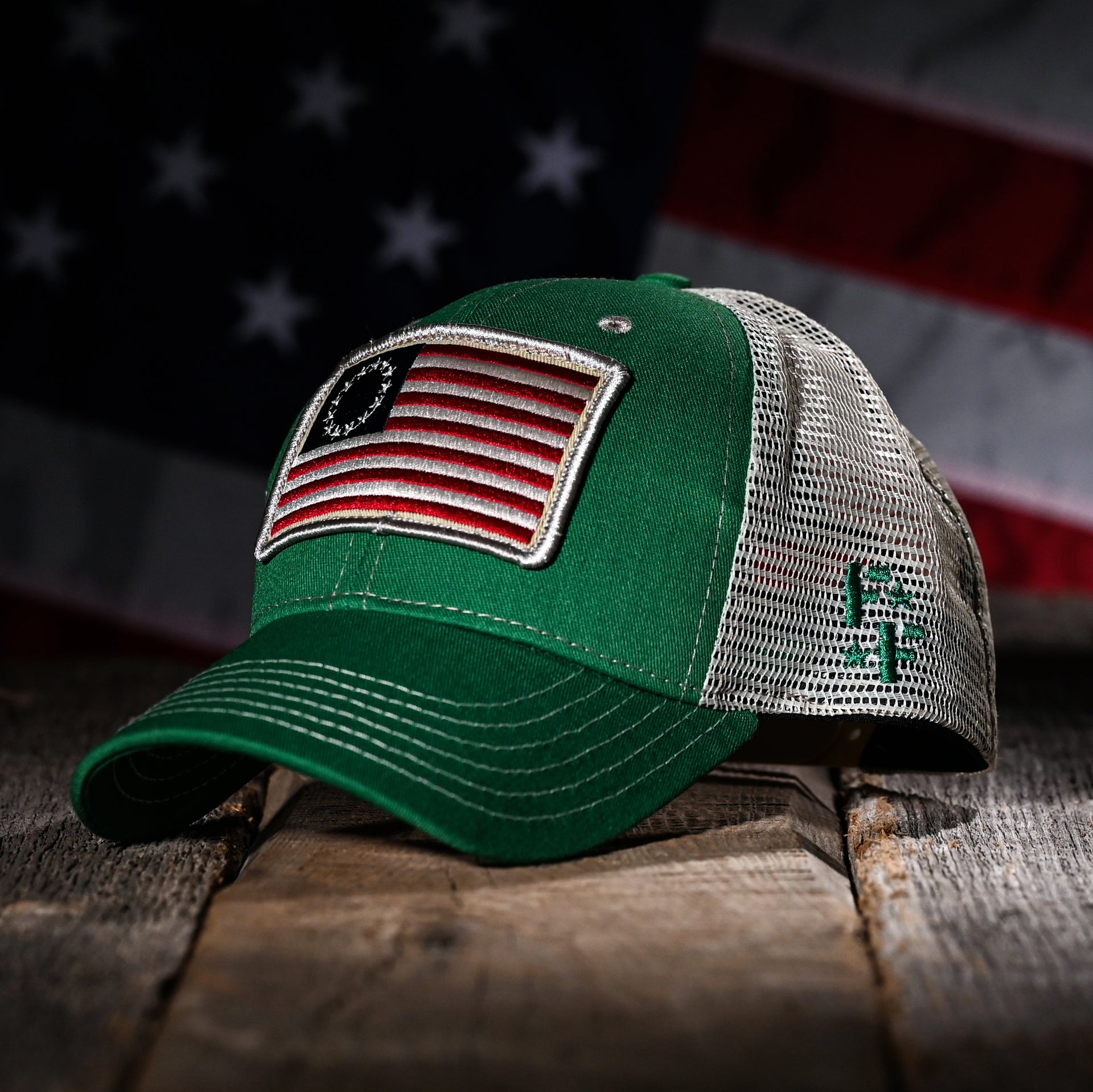 Betsy Ross Flag Patch Trucker Hat